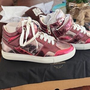 Zadig & Voltaire Women's Shiny Pink Sneakers